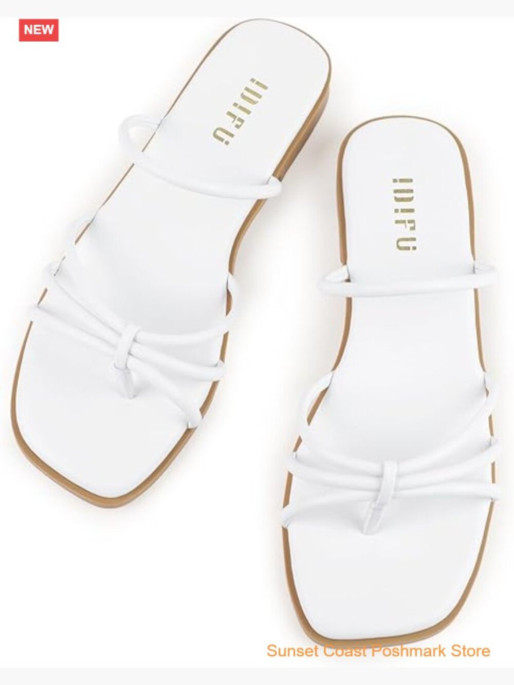 Strappy Flat Sandals Square Open Toe Slide Sandals Slip On Slingback Dress